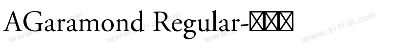 AGaramond Regular字体转换